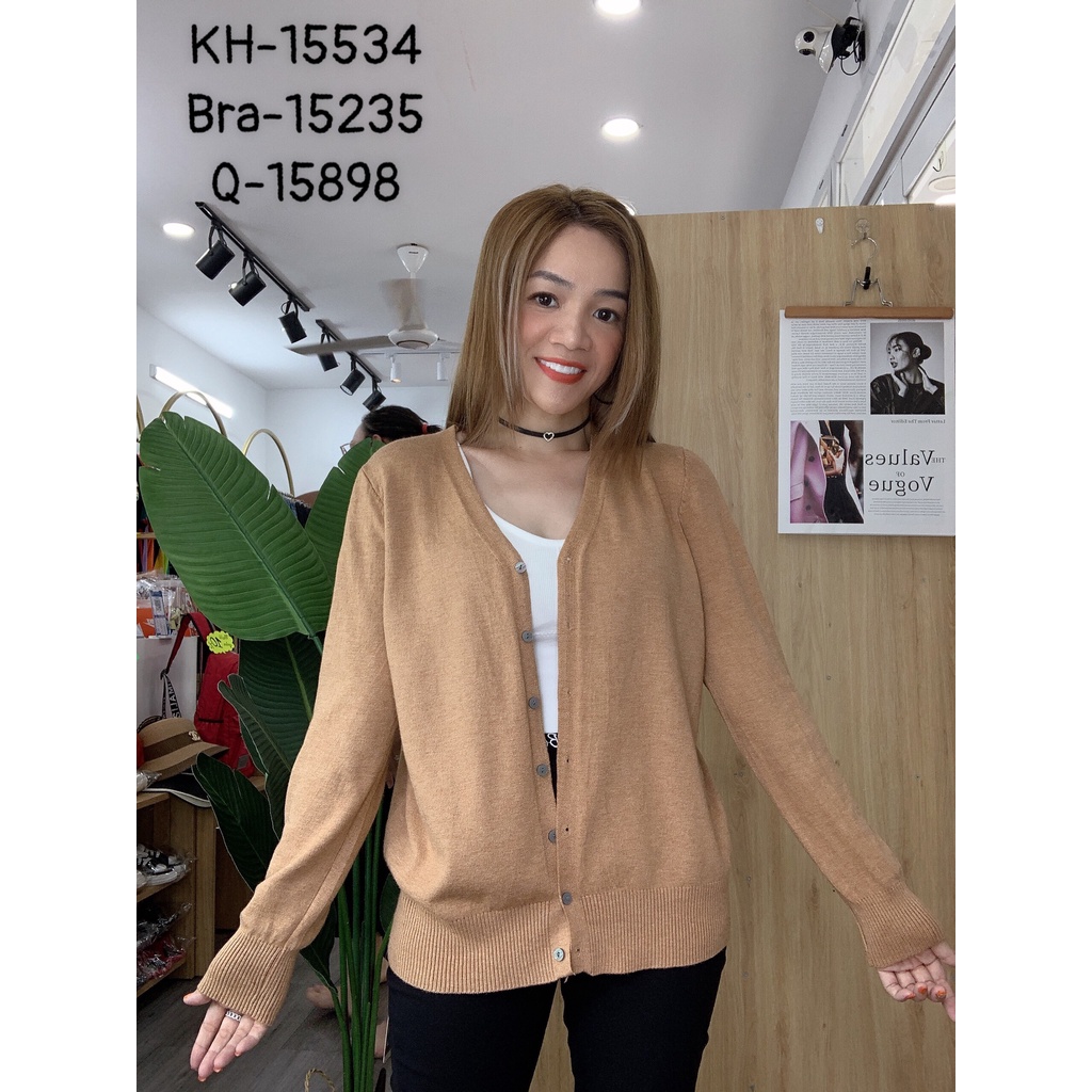 Khoác cardigan len BIGSIZE dệt kim len co giãn 15534