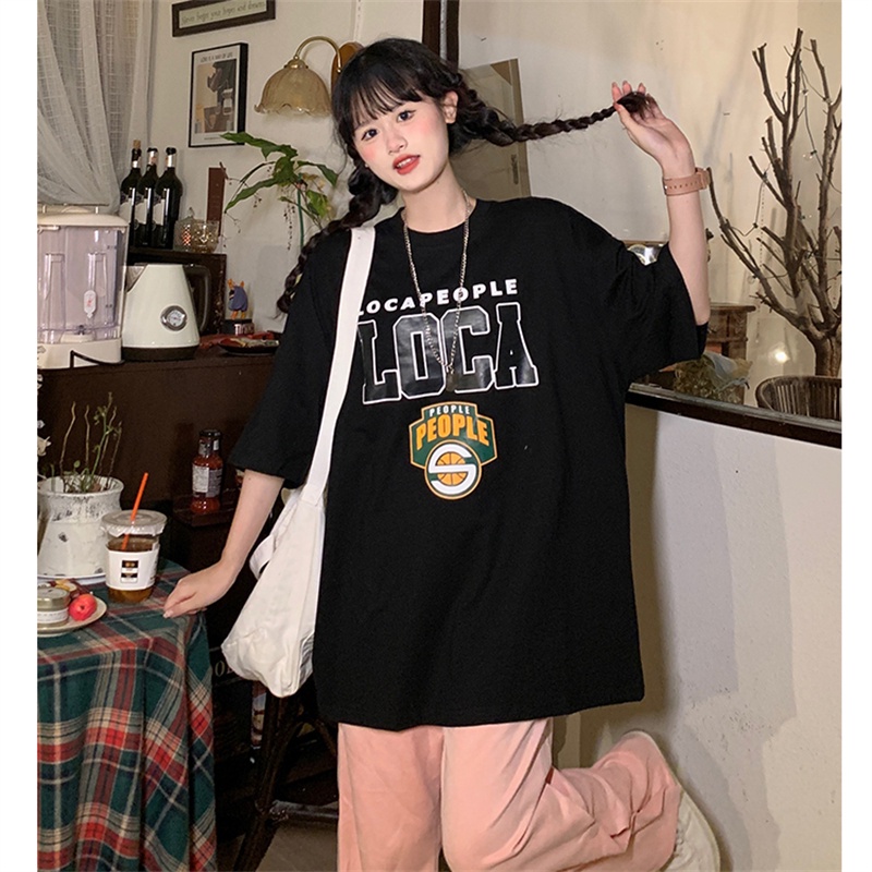 NRVP Ready Stock Korean Style Oversized  Fashion Summer Short sleeve T shirt Fashion Clothing Round Neck Women Tees