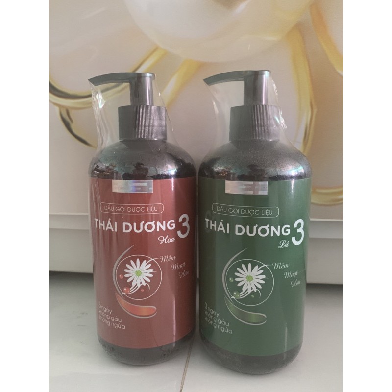 dầu gội thái dương 3 hương hoa và lá chai 480ml