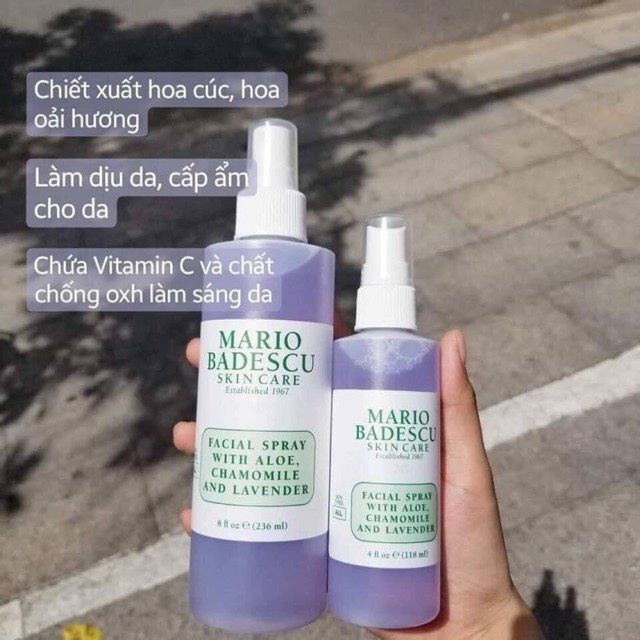 Toner xịt Mario Badescu Facial Spray