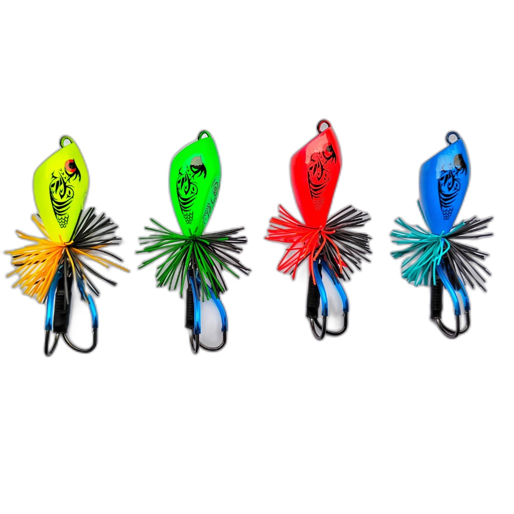 Mồi câu cá, Mồi nhái nhảy Bull Thái Lan , nhái gỗ lắc Bull V2 chuyên câu lure cá lóc đồng, cá lóc bông.