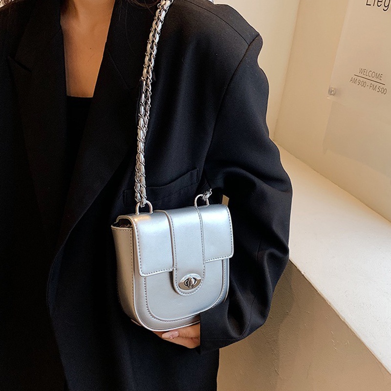 Túi xách IELGY đeo chéo phối dây xích thời trang cổ điển cho nữ