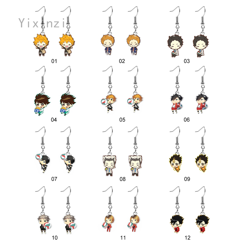 1 Đôi Khuyên Tai Acrylic Hình Nhân Vật Haikyuu