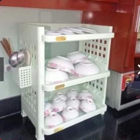 Kệ úp chén bát 3 tầng 5528-3 Hàng nhựa việt nhật việt nam KỆ ĐỂ ĐỒ NHÀ BẾP ĐỰNG GIA VỊ tiện ích