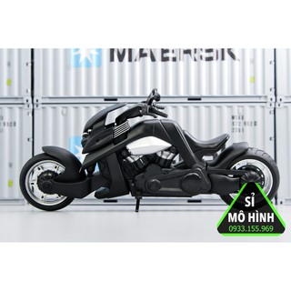 Mô hình xe moto V Rex Travertson 1:12 Đen