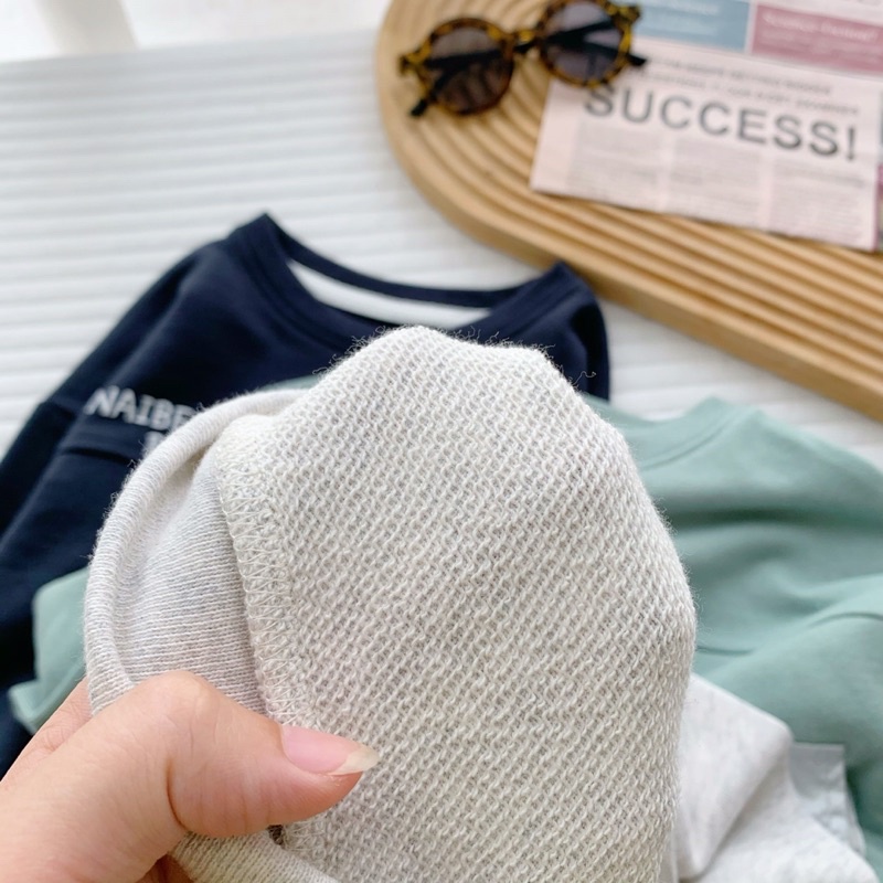 Áo thu đông dài tay nỉ da cá cho bé trai mặc đi học đi chơi