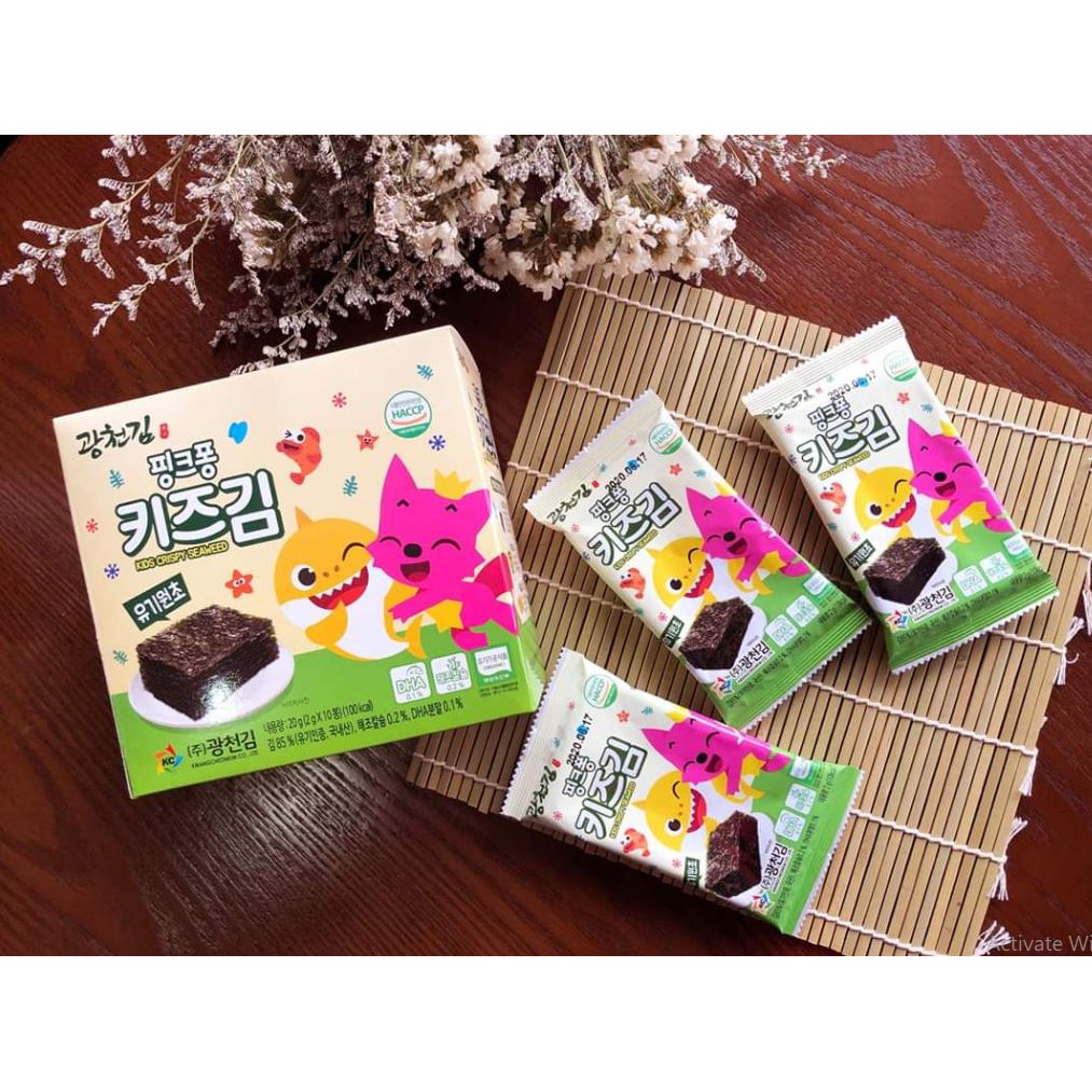 [Date mới] Rong biển ăn liền Organic Pink Fong cho bé (gói lẻ)