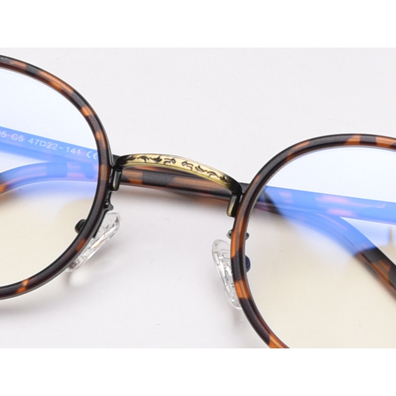 Gọng kính nữ tròn Retro NVfashion S22105, kính chống ánh sáng xanh