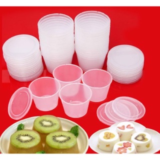 Combo 50 hủ có nắp làm bánh Flan-rau câu
