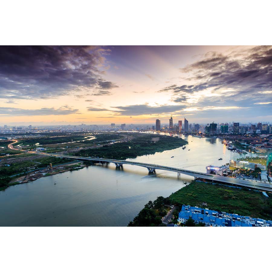 Tranh dán tường SÀI GÒN 3D, DINH ĐỘC LẬP, NHÀ THỜ Màu sắc tươi sáng, độ sắc nét cao, độ bền màu từ 10 năm trở lên.