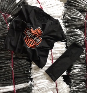 🔺Set Áo 2 Món Croptop MotorHarley