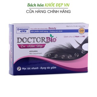 Viên uống khỏe tóc cao hà thủ ô đỏ, biotin mọc tóc nhanh, giảm rụng tóc - 30 viên [Doctor Bio Tóc Khỏe Đẹp]