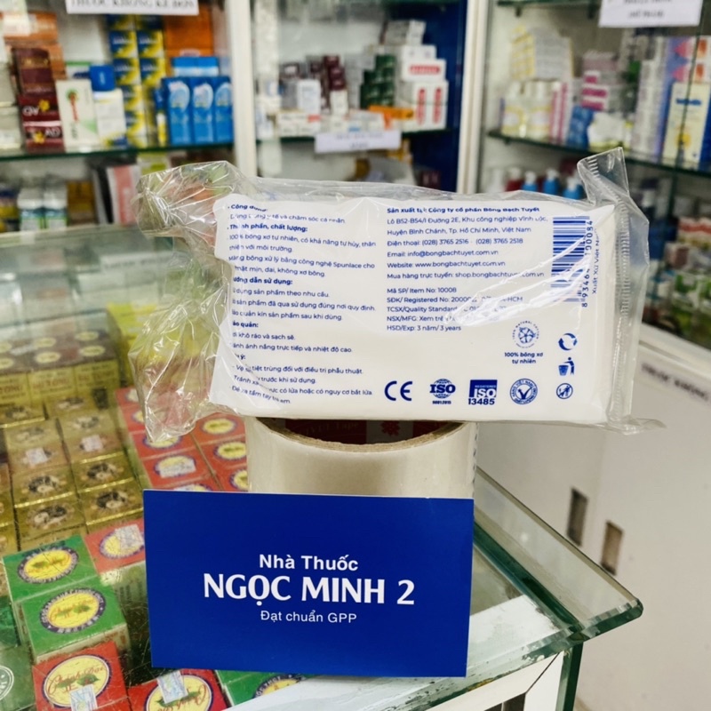 ✅ [Chính Hãng] Bông Bạch Tuyết cắt miếng ( 25g ) Bông Zigzag Thấm nước y tế chuẩn y khoa.