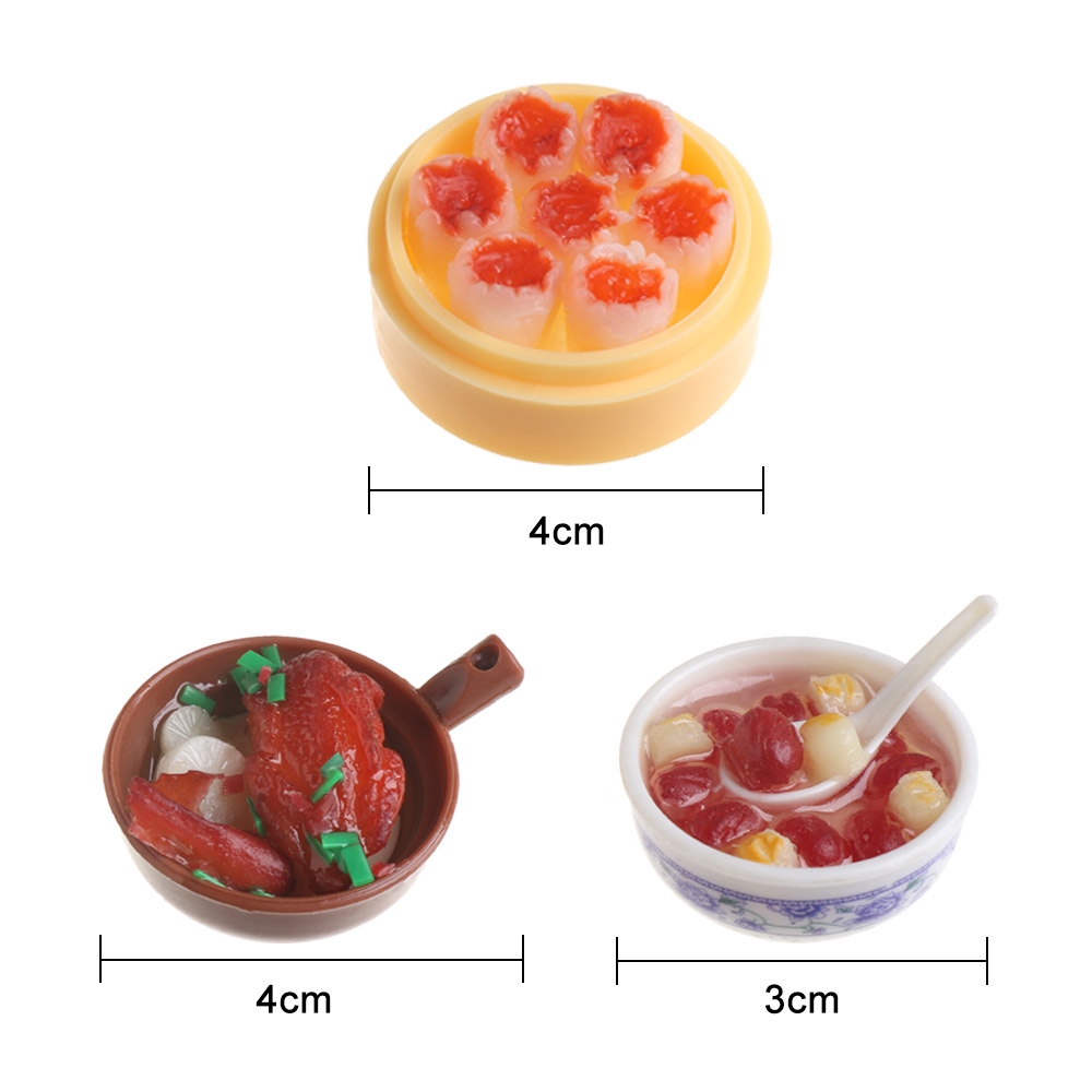 BSUNS 1PC Random Chinese DIY Toys Doll Accessories Rice Pastry Casserole Noodles Dessert Kitchen