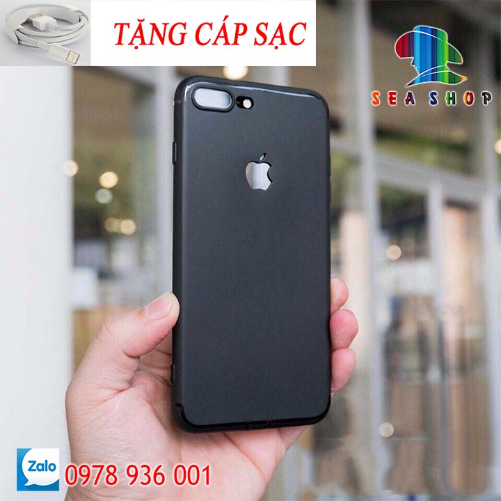 [SEASHOP] Ốp dẻo iPhone 7 Plus đen TẶNG CÁP SẠC