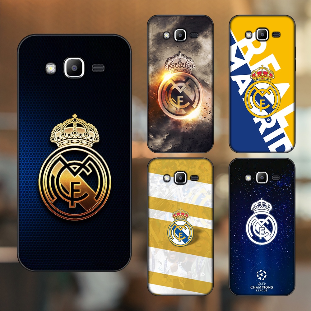 Ốp lưng Samsung J2 Prime, J3 2016, J5 2015 viền đen in hình Real Madrid