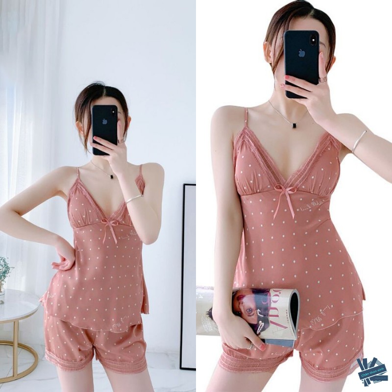 Đồ Bộ Mặc Nhà Cao Cấp Bằng Lụa Satin  Kiểu Hàn Quốc Sang Chảnh Dễ Thương | BigBuy360 - bigbuy360.vn