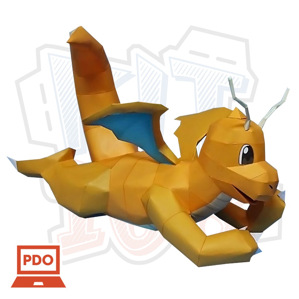 Mô hình giấy Pokemon Dragonite V2