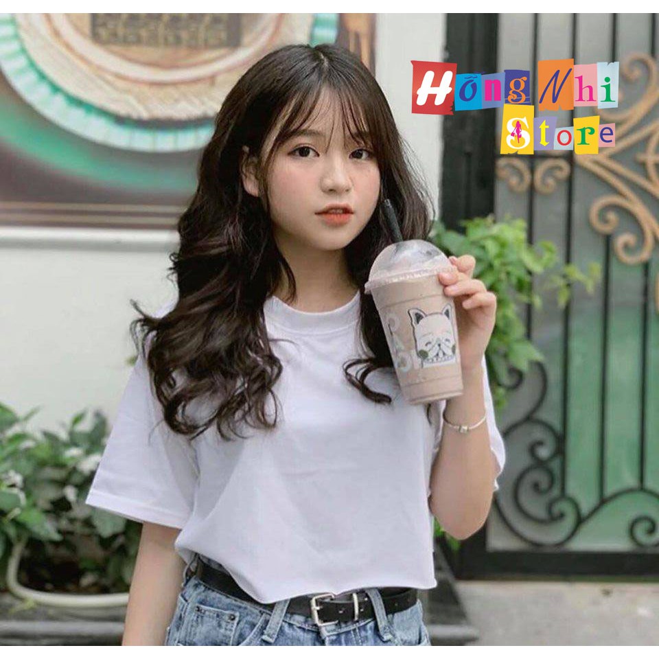 Áo Croptop Trơn Màu Trắng Tay Lửng Form Rộng Oversize Ulzzang - MM