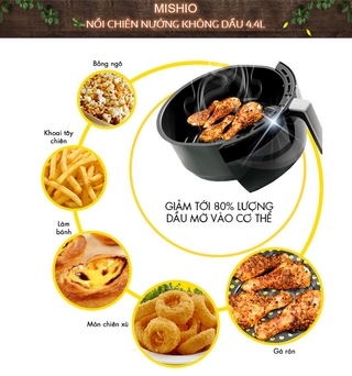 Nồi chiên không dầu Mishio MK41 4L