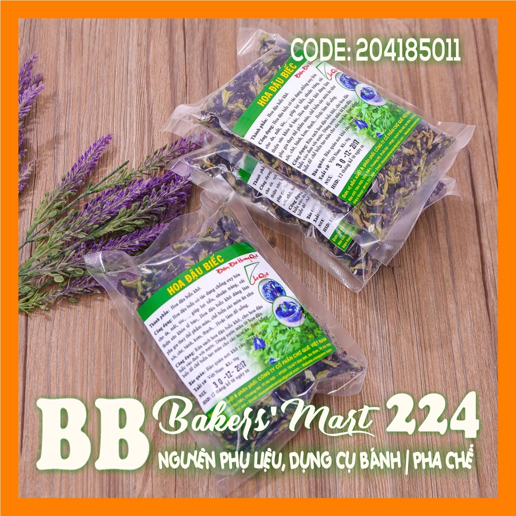 HOA ĐẬU BIẾC khô tạo màu xanh - Gói 50gr