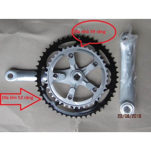 Đùi dĩa Motachie nhôm xe đạp 52 răng 39 răng