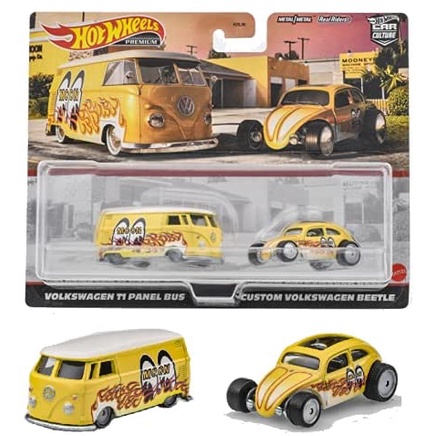 (Premium bánh cao su) Hot Wheels Car Culture Premium 2 Pack Volkswagen HBM01 Yellow