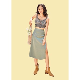 DOTTIE - Chân Váy Midi Xẻ Tà SK513