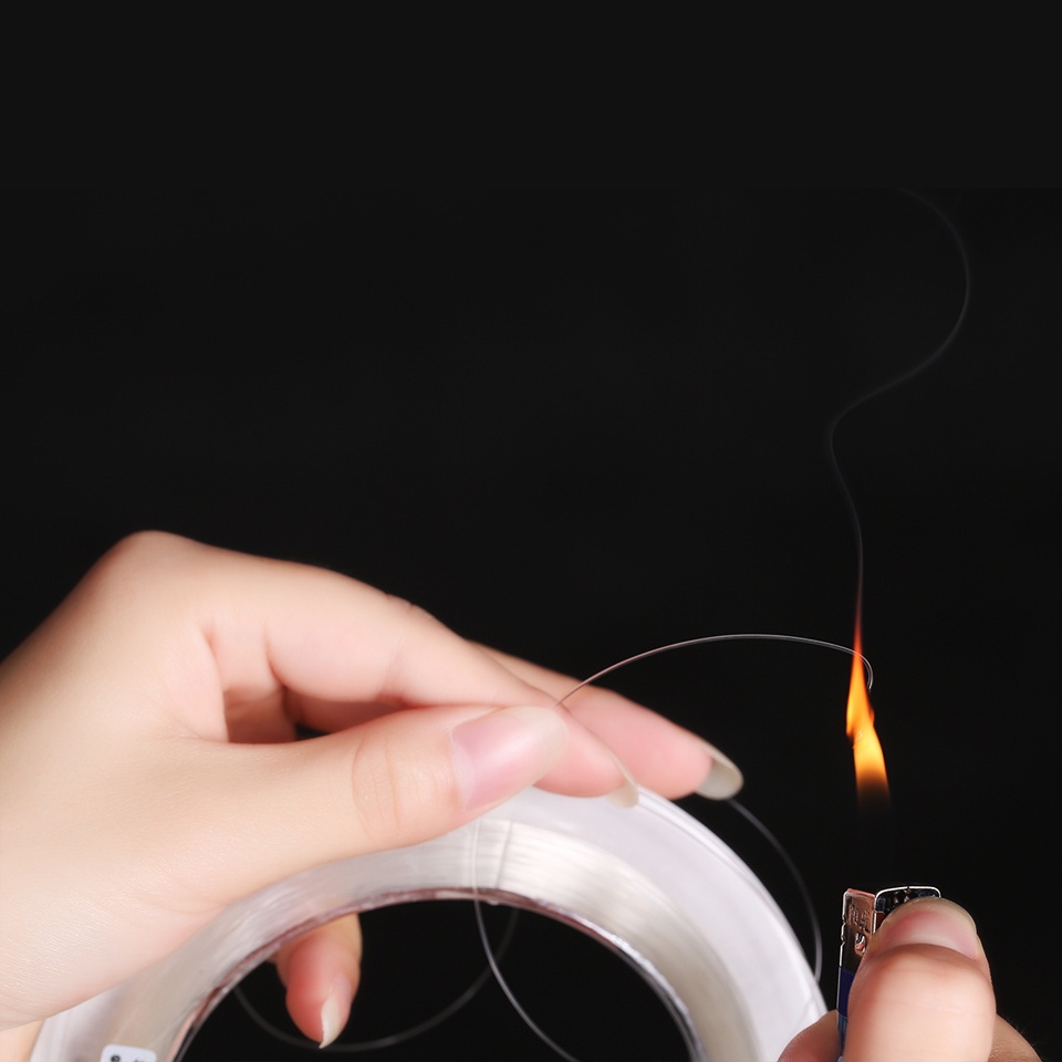 Cuộn dây câu cá 100% sợi fluorocarbon lực dẫn mạnh 50 100m dùng đánh bắt cá nước mặn