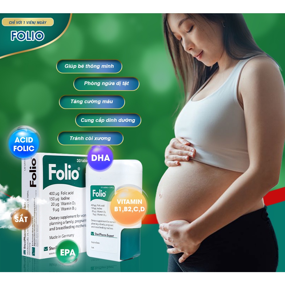 Combo Bé khỏe Mẹ vui gồm 1 Folio bổ bầu + 1 chống nghén Nausema