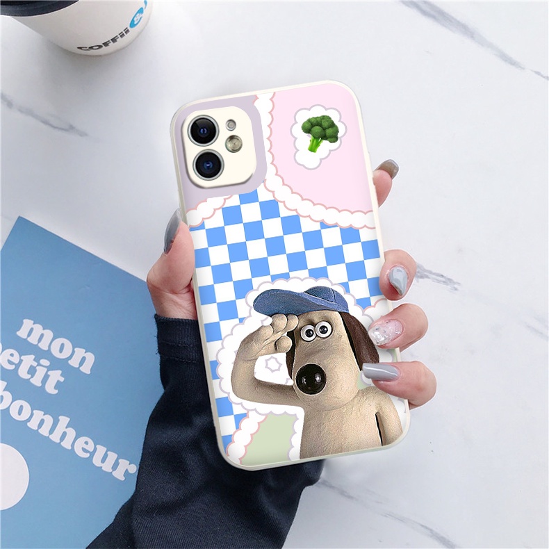 Ốp điện thoại iphone hình chú cún Shaun the Sheep ốp iphone vuông hoạt hình 13 12 11 11Pro Max 7Plus X XSMax 6 6s