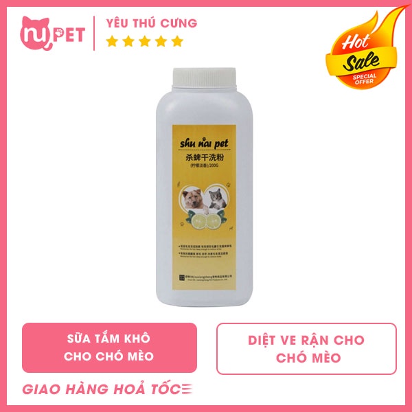 Sữa tắm khô cho chó mèo Shu nai pet