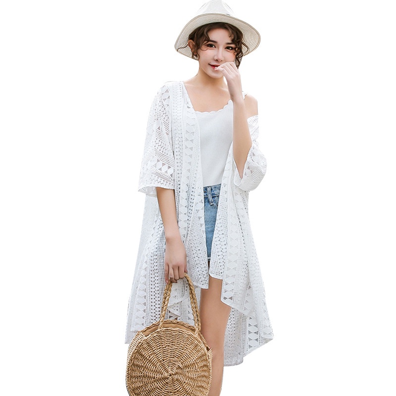 Áo khoác cardigan ren mỏng dáng dài phong cách Bohemian thời trang mùa hè 2021 cho nữ
 | BigBuy360 - bigbuy360.vn