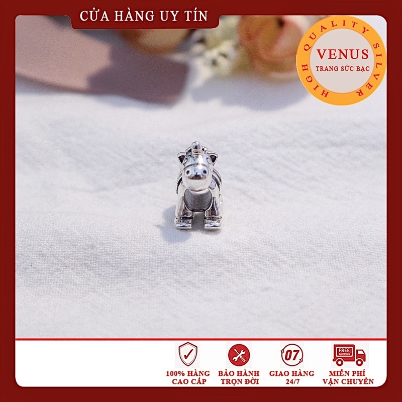 Charm Ngựa Gỗ- S925 ALE- Trang Sức Bạc Venus