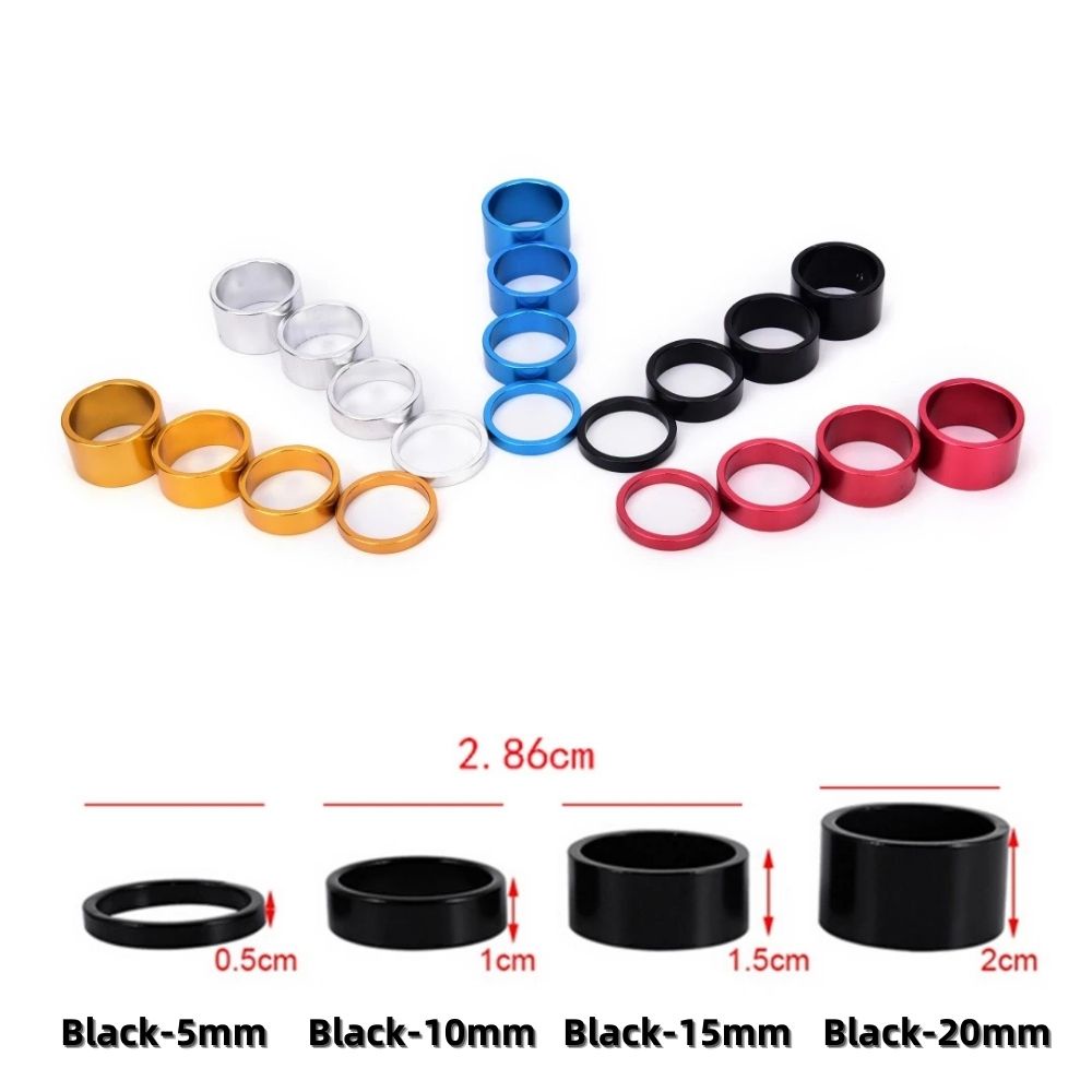 Vòng đệm chén cổ xe đạp 5/10/15/20mm bằng hợp kim nhôm thông dụng