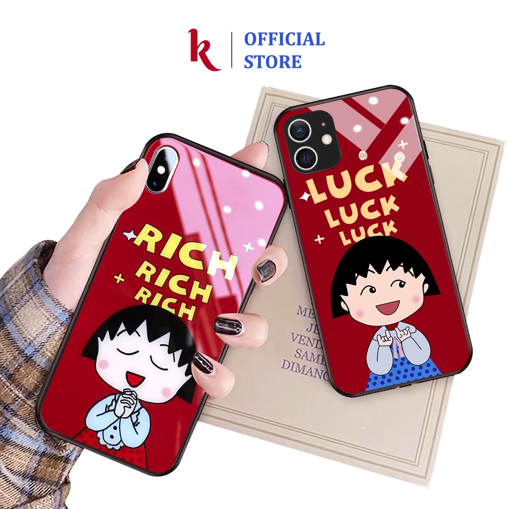 Ốp lưng iphone kính cặp đôi bé Luck và Rich case 14plus 14 pro max 13 12 promax 11 mini 6 6s 7 8 plus x xr xs Se