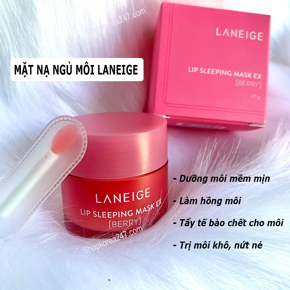 Mặt nạ ngủ LANEIGE dưỡng ẩm da Water Sleeping Mask EX 70ml - dưỡng môi hết bong tróc khô môi