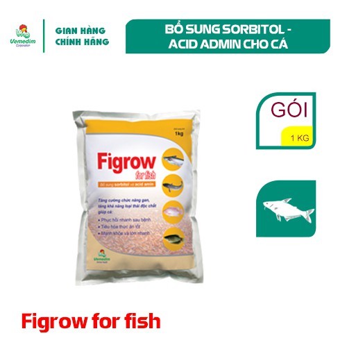 Vemedim Figrow for fish dùng hỗ trợ chức năng gan cho cá, gói 1kg