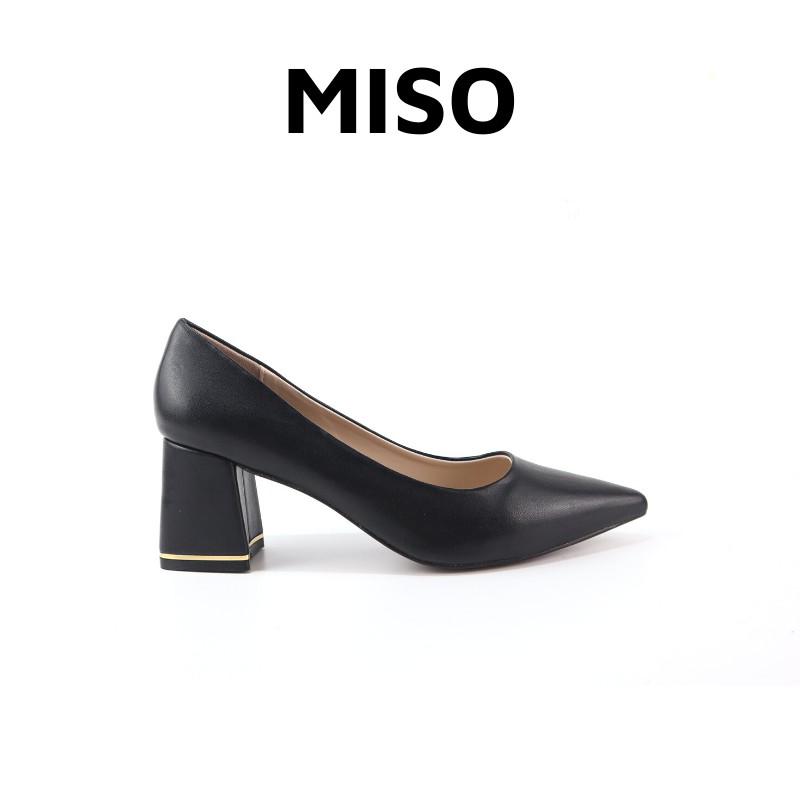 Giày cao gót nữ bít mũi đơn giản gót trụ 5cm mang công sở sang trọng MISO M028