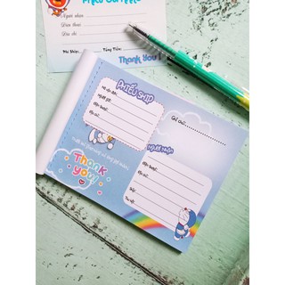 [CÓ SẴN] Phiếu ship hàng hình đoremon đáng yêu