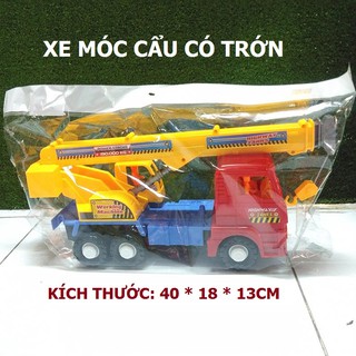 Đồ Chơi Xe Máy Xúc Móc Cẩu Công Trình Cho Bé Loại Trung Có Trớn 40cm (Hàng Việt Nam)