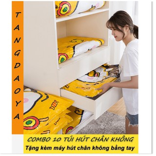 Set 10 túi hút chân không TANGDAOYA + Tặng kèm máy hút chân không bằng tay