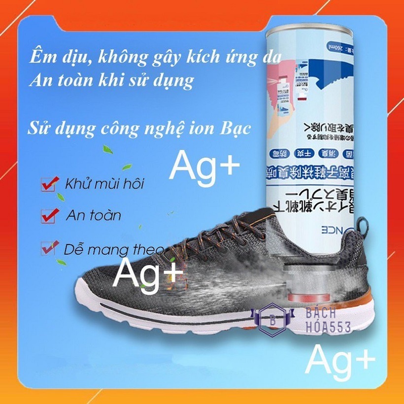 Bình xịt khử mùi giày chống hôi chân NCE 260ml