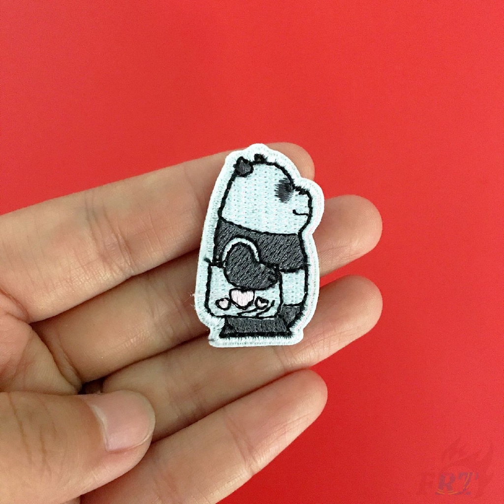 ☸ Cartoon：We Bare Bears Patch ☸ 1Pc Grizzly / Panda / IceBear Diy Sew on Iron on Patch