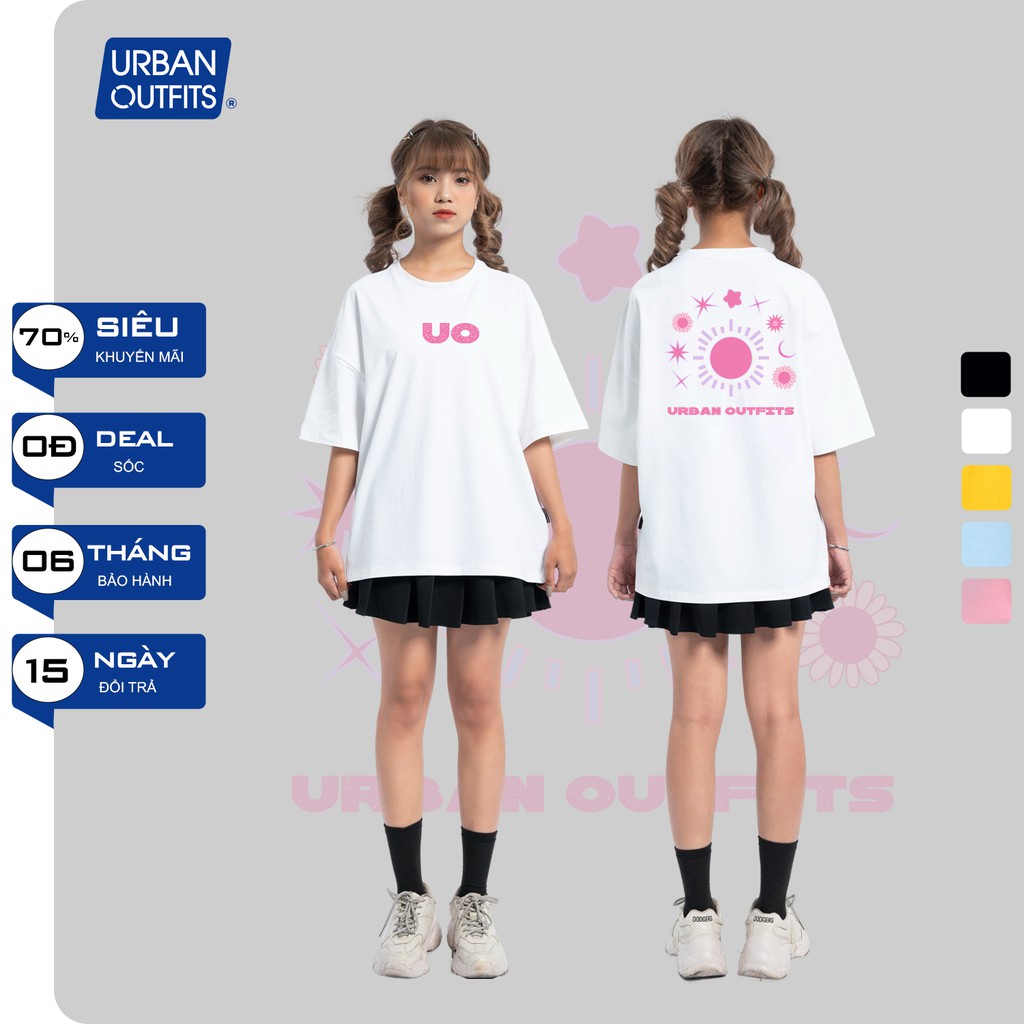 Áo Thun Tay Lỡ Nữ Nam Form Rộng URBAN OUTFITS In Mặt Trời UO ATO37 Cotton 4 Chiều Local Brand