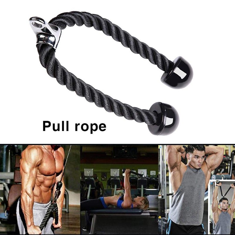 Dây Cáp Tricep Rope Bicep Hỗ Trợ Tập GYM Đầy Đủ Nhóm Cơ Cơ Tay Sau, Tay Trước, Lưng Xô