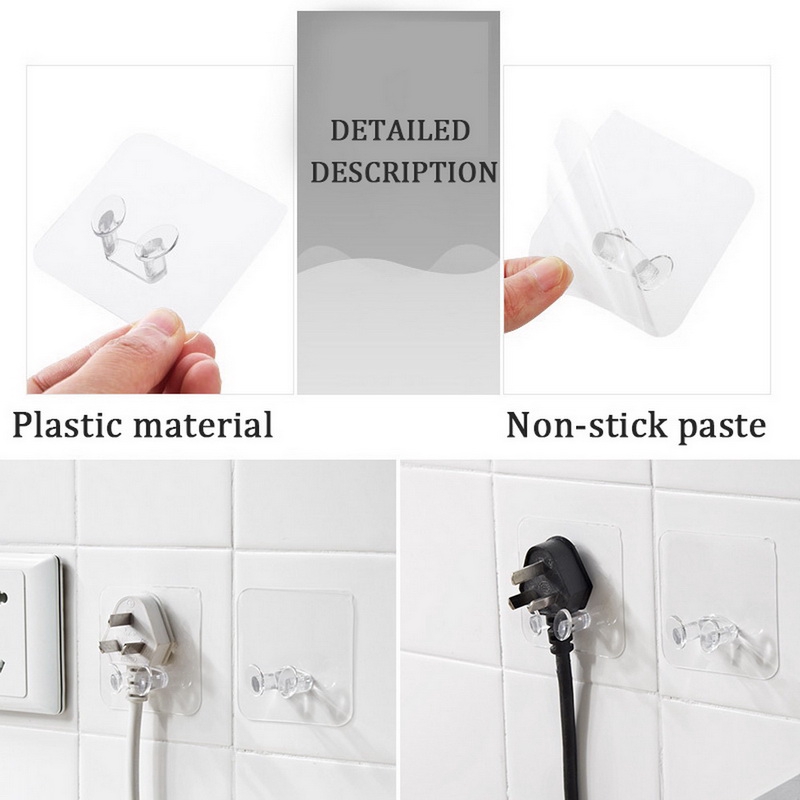 1 Móc Dán Tường Trong Suốt Đa Năng Tiện Dụng