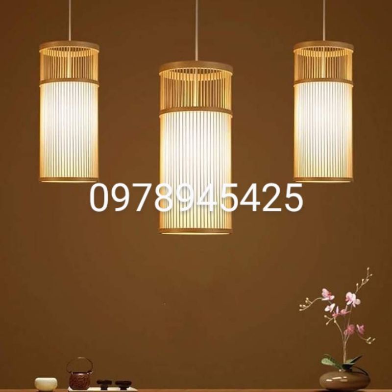 Đèn tre đèn mây tre đèn thả mây tre mã 02