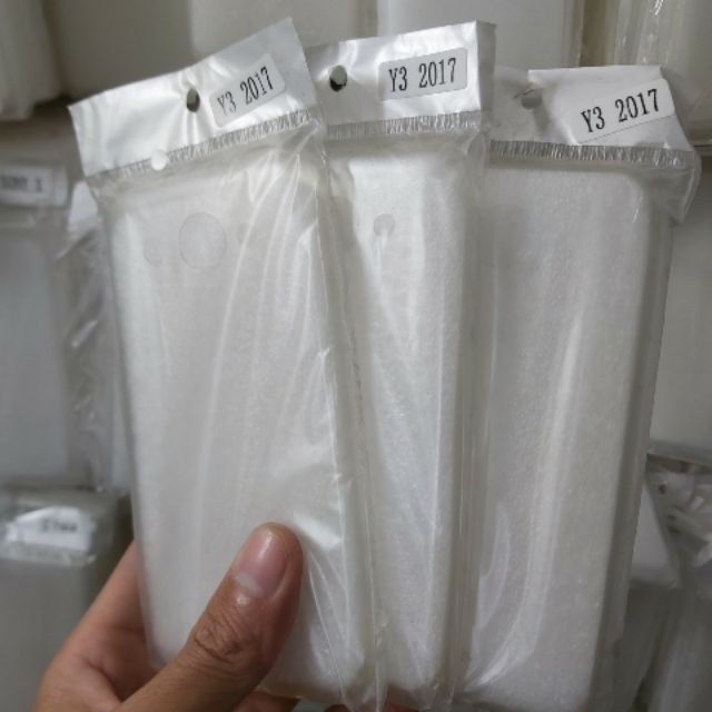 Bộ 3 chiếc ốp silicon huawei y3 2017 trong suốt (loại A)