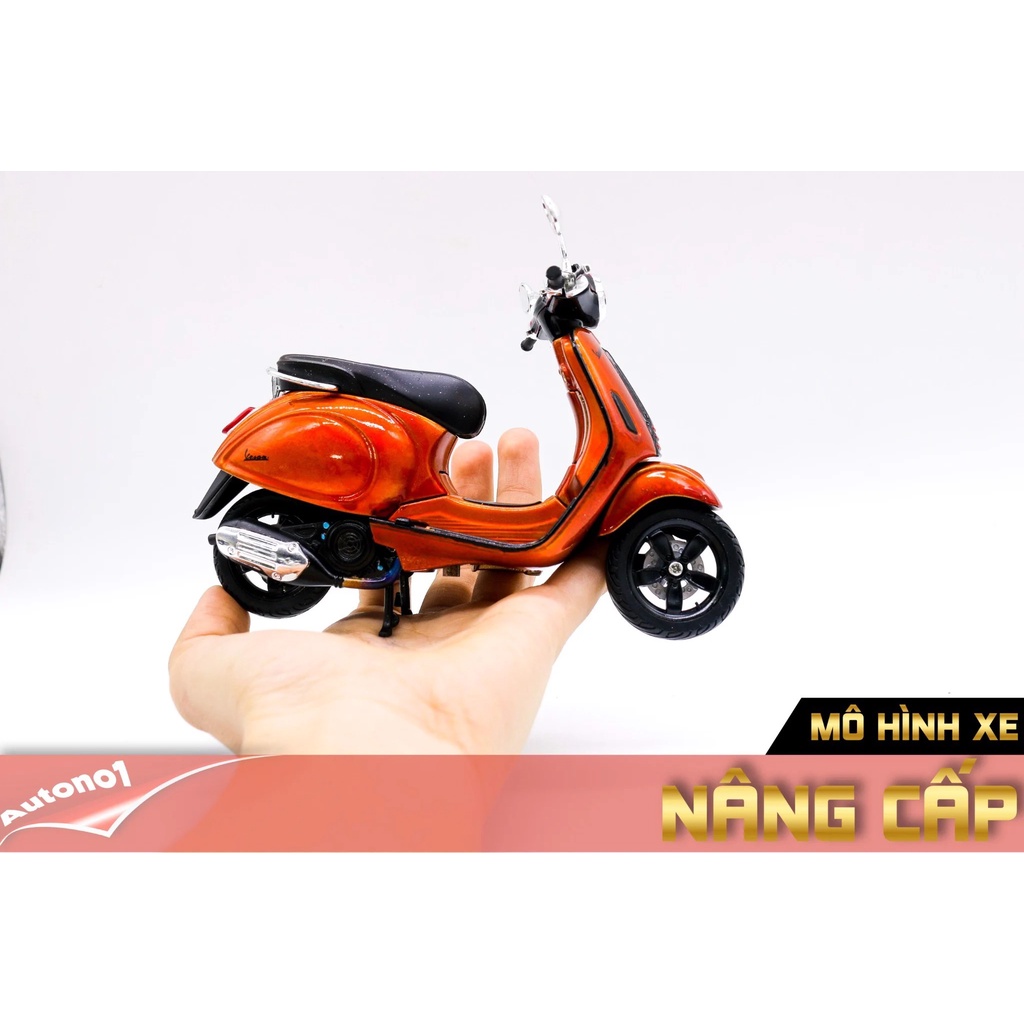 MÔ HÌNH XE ĐỘ VESPA PRIMAVERA 150 ORANGE 1:12 AUTONO1 D188